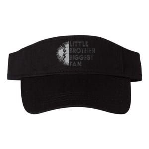 Little Brother Biggest Fan Baseball Season Gift For Valucap Bio-Washed Visor