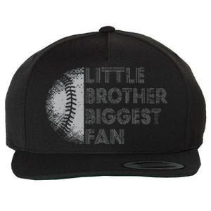 Little Brother Biggest Fan Baseball Season Gift For Wool Snapback Cap