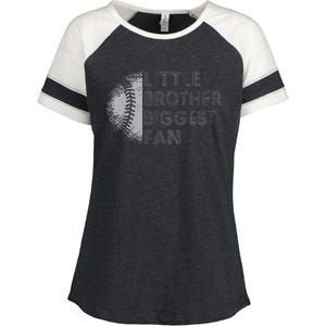 Little Brother Biggest Fan Baseball Season Gift For Enza Ladies Jersey Colorblock Tee