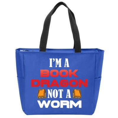 Library Bookworm Bookworm Gift Zip Tote Bag