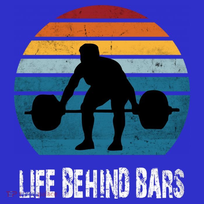 Life Behind Bars Funny Powerlifting Weightlifting Vintage Meaningful Gift Kids T-Shirt