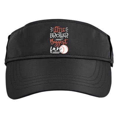 Little Brother Biggest Fan Baseball Season Adult Drive Performance Visor