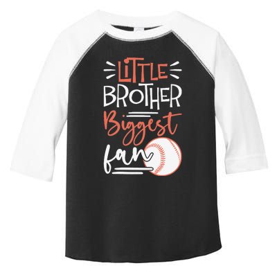 Little Brother Biggest Fan Baseball Season Toddler Fine Jersey T-Shirt