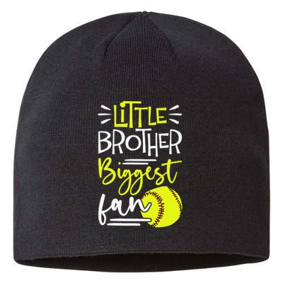 Little Brother Biggest Fan Softball Softball Sustainable Beanie