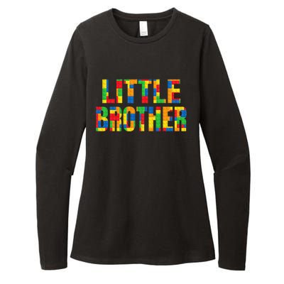 Little Brother Brick Master Builder Building Blocks Family Womens CVC Long Sleeve Shirt