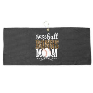 Leopard Baseball Bonus Mom Stepmother Mother's Day Large Microfiber Waffle Golf Towel