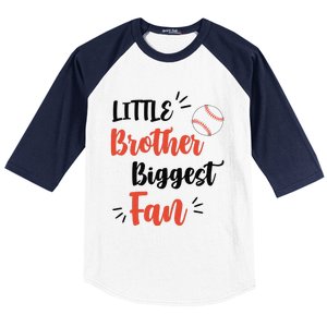 Little Brother Biggest Fan Baseball Season Baseball Sleeve Shirt