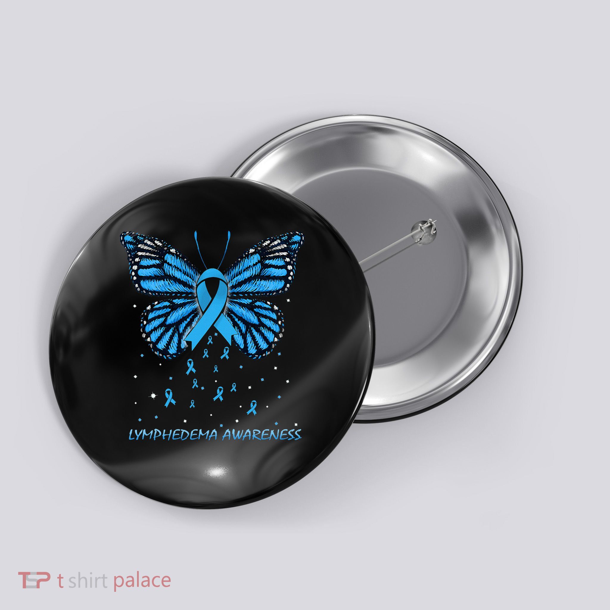 Lymphedema Butterfly Blue Butterfly Birthday Button