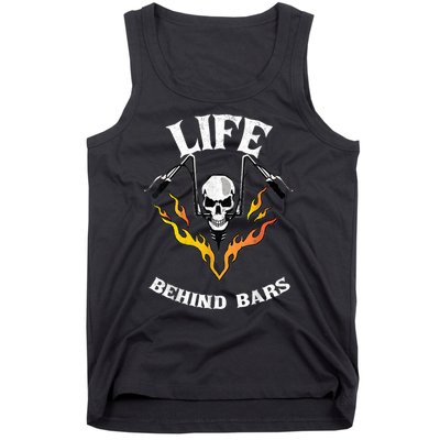 Life Behind Bars Skull Motorcycle Tank Top