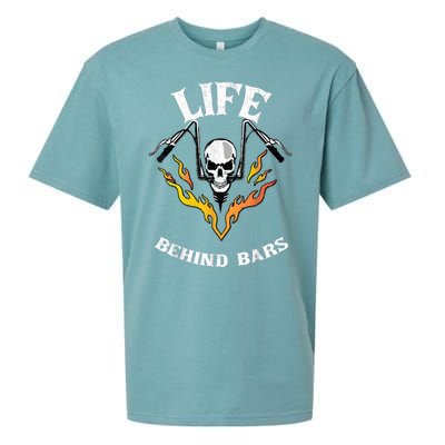 Life Behind Bars Skull Motorcycle Sueded Cloud Jersey T-Shirt