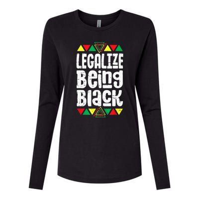 Legalize Being Black History Month Activist Tribal Womens Cotton Relaxed Long Sleeve T-Shirt