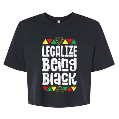 Legalize Being Black History Month Activist Tribal Bella+Canvas Jersey Crop Tee