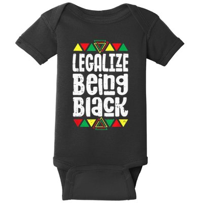Legalize Being Black History Month Activist Tribal Baby Bodysuit