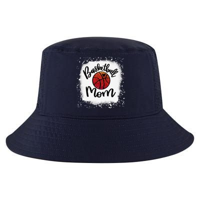 Leopard Bleached Basketball Mom Game Day Gift Cool Comfort Performance Bucket Hat