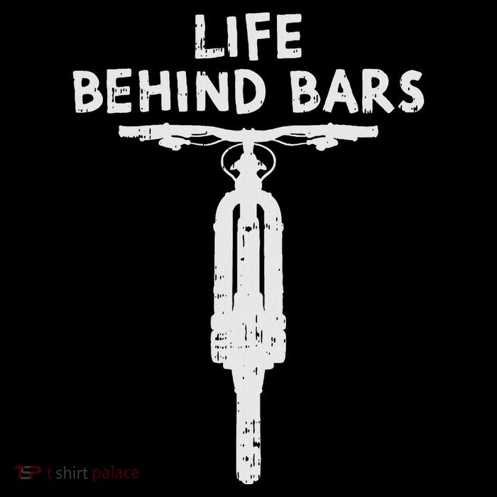 Life Behind Bars Bicycle Funny Bmx Bike Cycling Biker Gift Kids T-Shirt