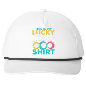 Lucky Bingo Bingo Player Hobby Gambling Funny Bingo Snapback Five-Panel Rope Hat