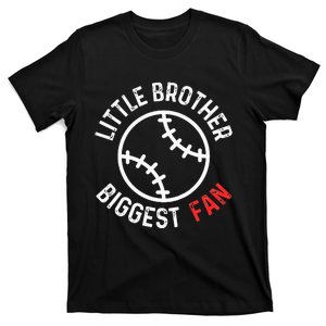 Little Brother Biggest Fan Baseball Season T-Shirt