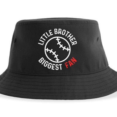 Little Brother Biggest Fan Baseball Season Sustainable Bucket Hat