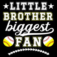 Little Brother Biggest Fan Softball Baseball Brother Gift Bucket Hat