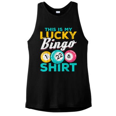 Lucky Bingo Bingo Player Hobby Gambling Funny Bingo Ladies PosiCharge Tri-Blend Wicking Tank