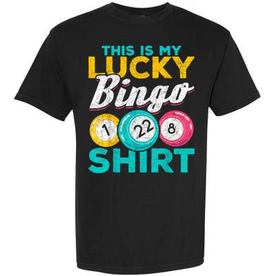 Lucky Bingo Bingo Player Hobby Gambling Funny Bingo Garment-Dyed Heavyweight T-Shirt