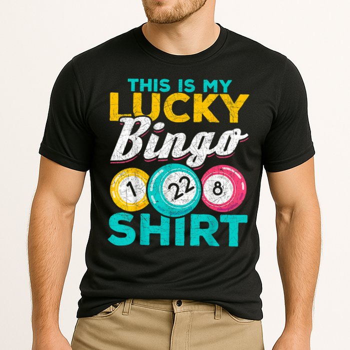 Lucky Bingo Bingo Player Hobby Gambling Funny Bingo Cooling Performance Crew T-Shirt