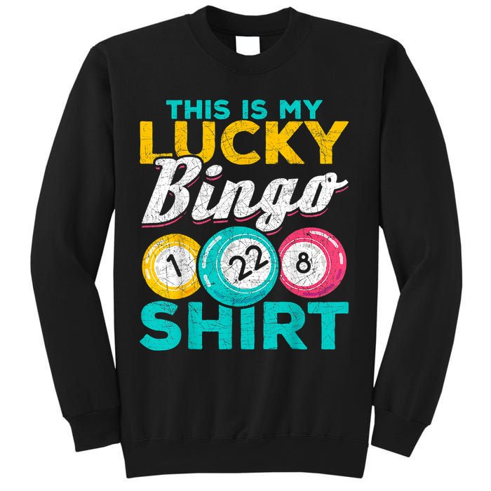 Lucky Bingo Bingo Player Hobby Gambling Funny Bingo Sweatshirt