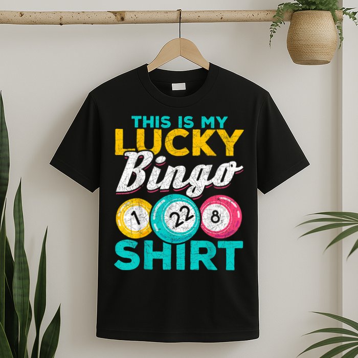 Lucky Bingo Bingo Player Hobby Gambling Funny Bingo T-Shirt