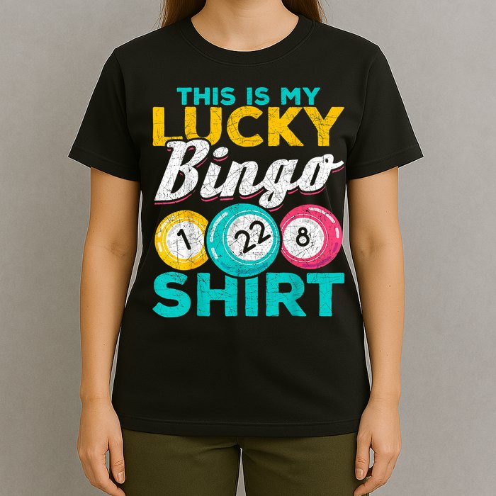 Lucky Bingo Bingo Player Hobby Gambling Funny Bingo T-Shirt