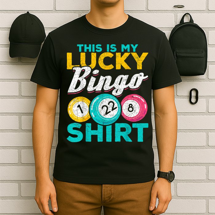 Lucky Bingo Bingo Player Hobby Gambling Funny Bingo T-Shirt