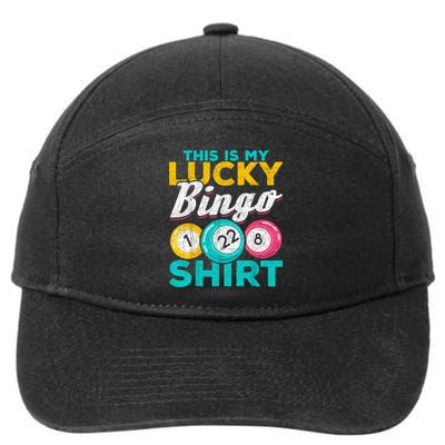 Lucky Bingo Bingo Player Hobby Gambling Funny Bingo 7-Panel Snapback Hat