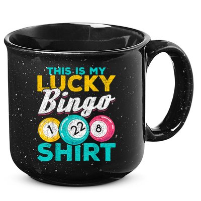 Lucky Bingo Bingo Player Hobby Gambling Funny Bingo 15oz Campfire Ceramic Mug