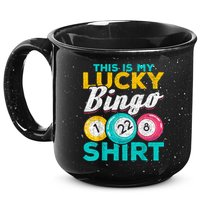 Lucky Bingo Bingo Player Hobby Gambling Funny Bingo 15oz Campfire Ceramic Mug