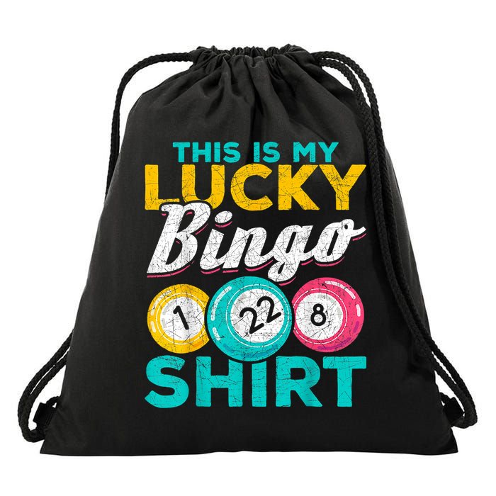 Lucky Bingo Bingo Player Hobby Gambling Funny Bingo Drawstring Bag