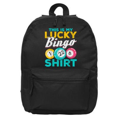 Lucky Bingo Bingo Player Hobby Gambling Funny Bingo 16 in Basic Backpack