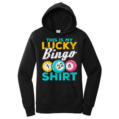 Lucky Bingo Bingo Player Hobby Gambling Funny Bingo Women's Pullover Hoodie