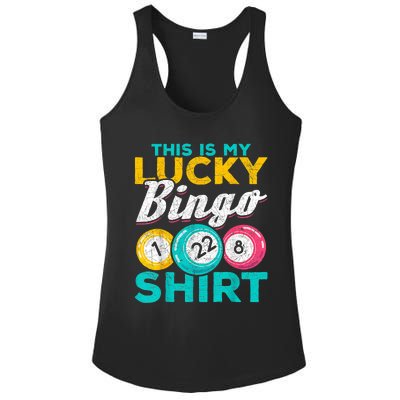 Lucky Bingo Bingo Player Hobby Gambling Funny Bingo Ladies PosiCharge Competitor Racerback Tank