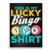 Lucky Bingo Bingo Player Hobby Gambling Funny Bingo Poster