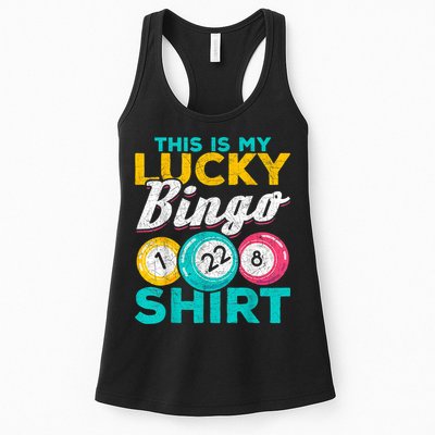 Lucky Bingo Bingo Player Hobby Gambling Funny Bingo Womens Tank Top