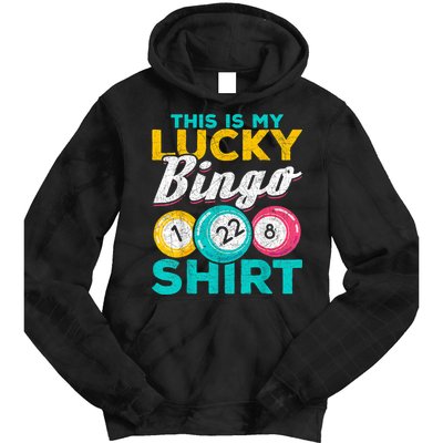 Lucky Bingo Bingo Player Hobby Gambling Funny Bingo Tie Dye Hoodie