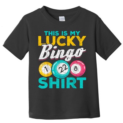 Lucky Bingo Bingo Player Hobby Gambling Funny Bingo Toddler T-Shirt