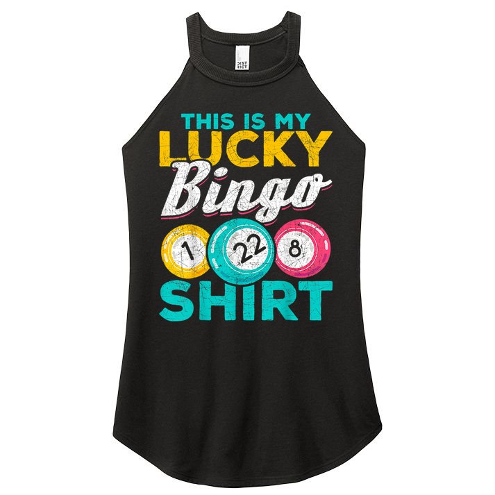 Lucky Bingo Bingo Player Hobby Gambling Funny Bingo Women's Perfect Tri Rocker Tank