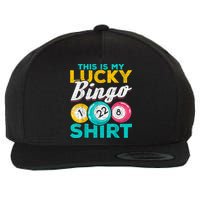 Lucky Bingo Bingo Player Hobby Gambling Funny Bingo Wool Snapback Cap