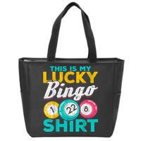 Lucky Bingo Bingo Player Hobby Gambling Funny Bingo Zip Tote Bag