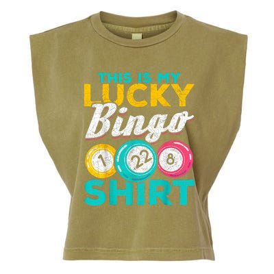 Lucky Bingo Bingo Player Hobby Gambling Funny Bingo Garment-Dyed Women's Muscle Tee