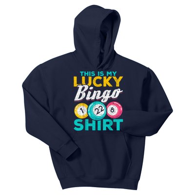 Lucky Bingo Bingo Player Hobby Gambling Funny Bingo Kids Hoodie