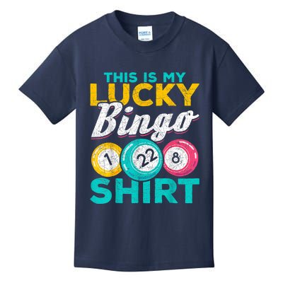 Lucky Bingo Bingo Player Hobby Gambling Funny Bingo Kids T-Shirt