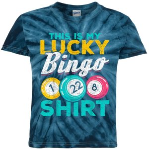 Lucky Bingo Bingo Player Hobby Gambling Funny Bingo Kids Tie-Dye T-Shirt