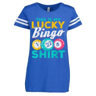 Lucky Bingo Bingo Player Hobby Gambling Funny Bingo Enza Ladies Jersey Football T-Shirt