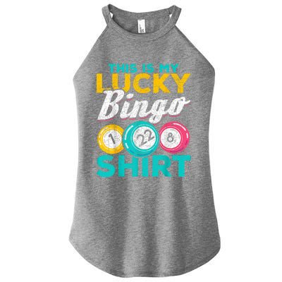 Lucky Bingo Bingo Player Hobby Gambling Funny Bingo Women’s Perfect Tri Rocker Tank